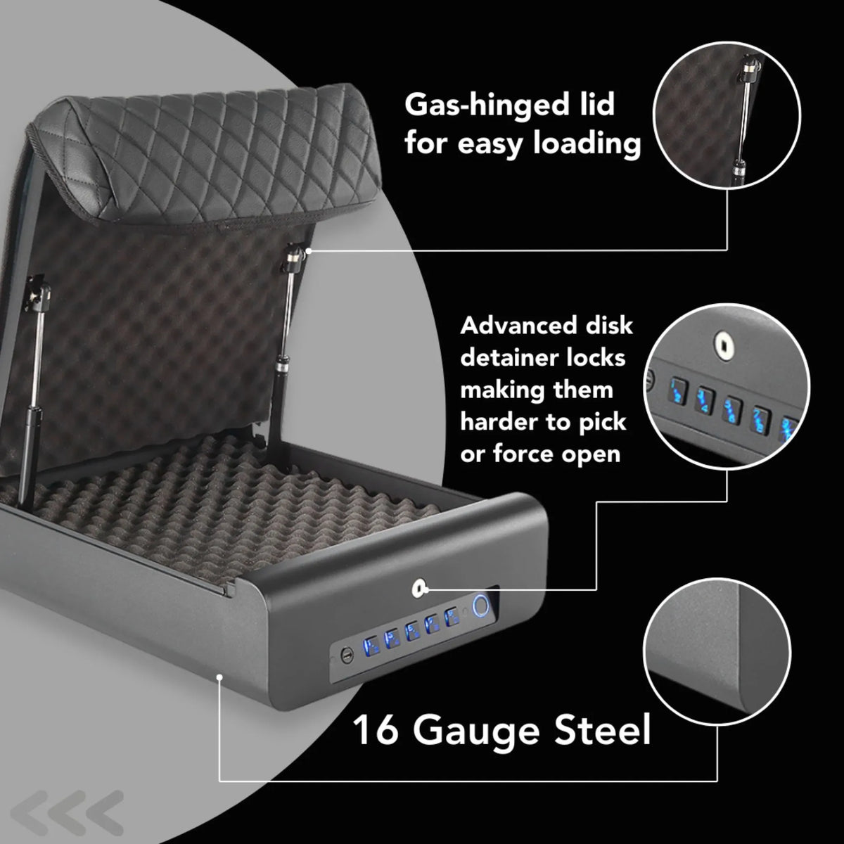 BoostedSafe Elite: Fingerprint, Key & Digital Combo
