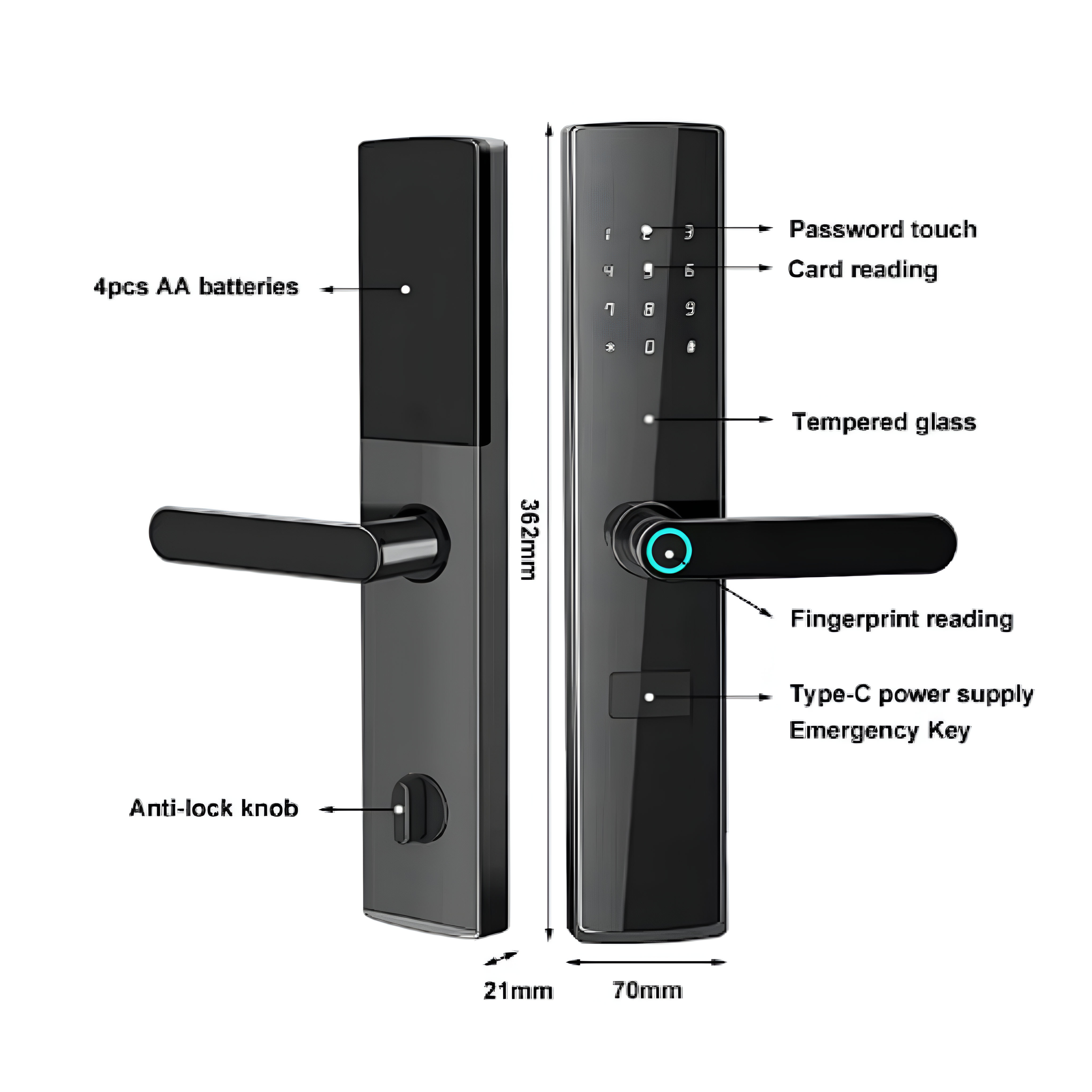 Nexora Halo L7 Smart Lever Lock